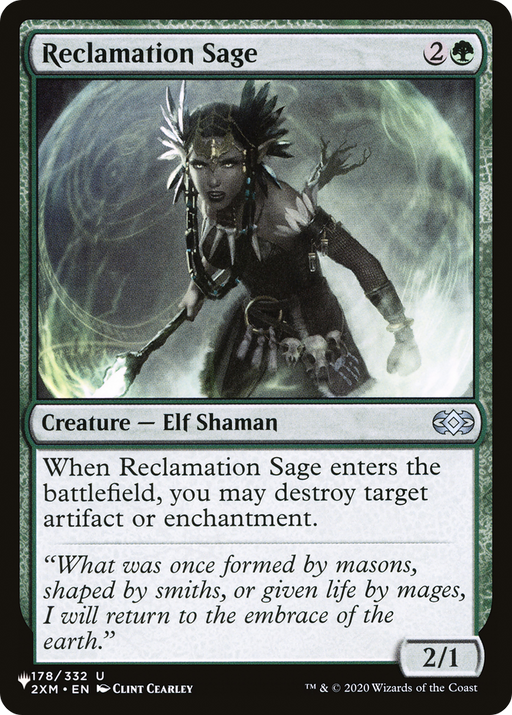 Reclamation Sage (LIST-2XM-178) [Mystery Booster] The List MTG Single Wizards of the Coast