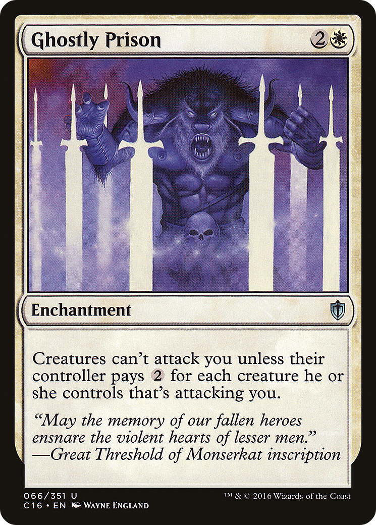 Ghostly Prison (C16-066) [Commander 2016] MTG Single Wizards of the Coast