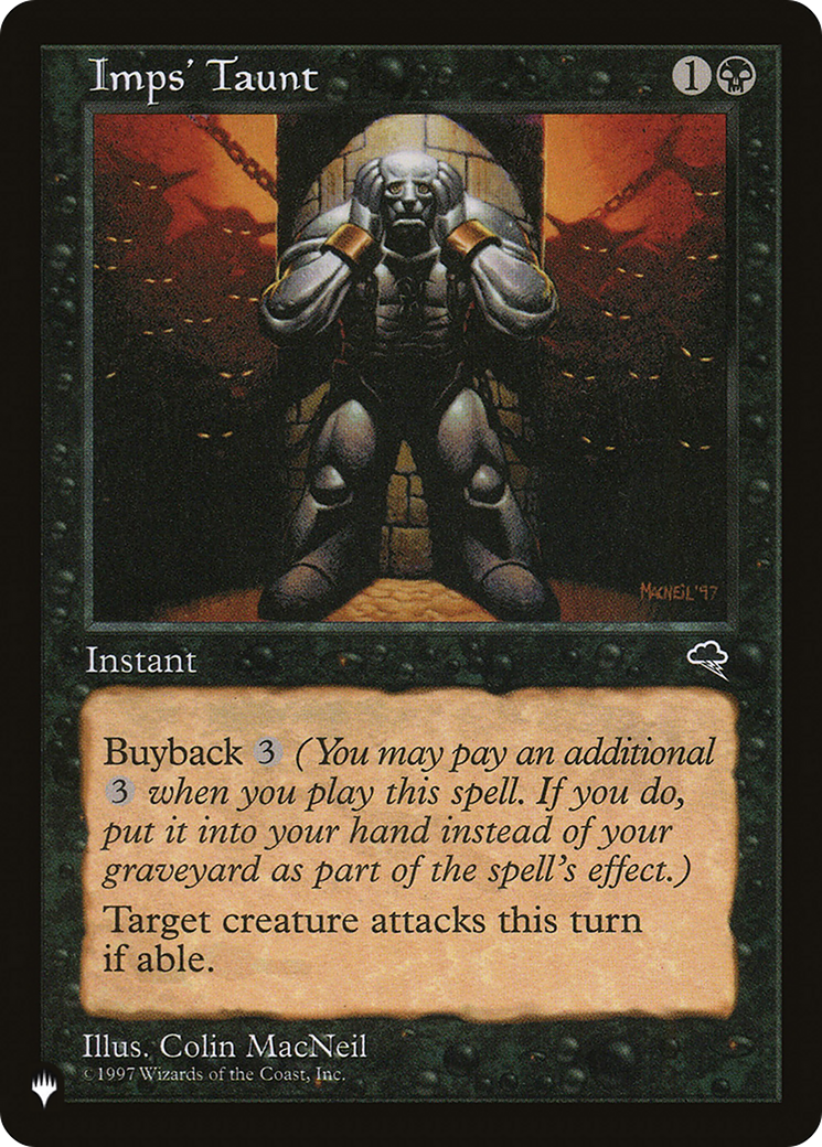 Imps' Taunt (LIST-TMP-138) [Mystery Booster] The List MTG Single Wizards of the Coast