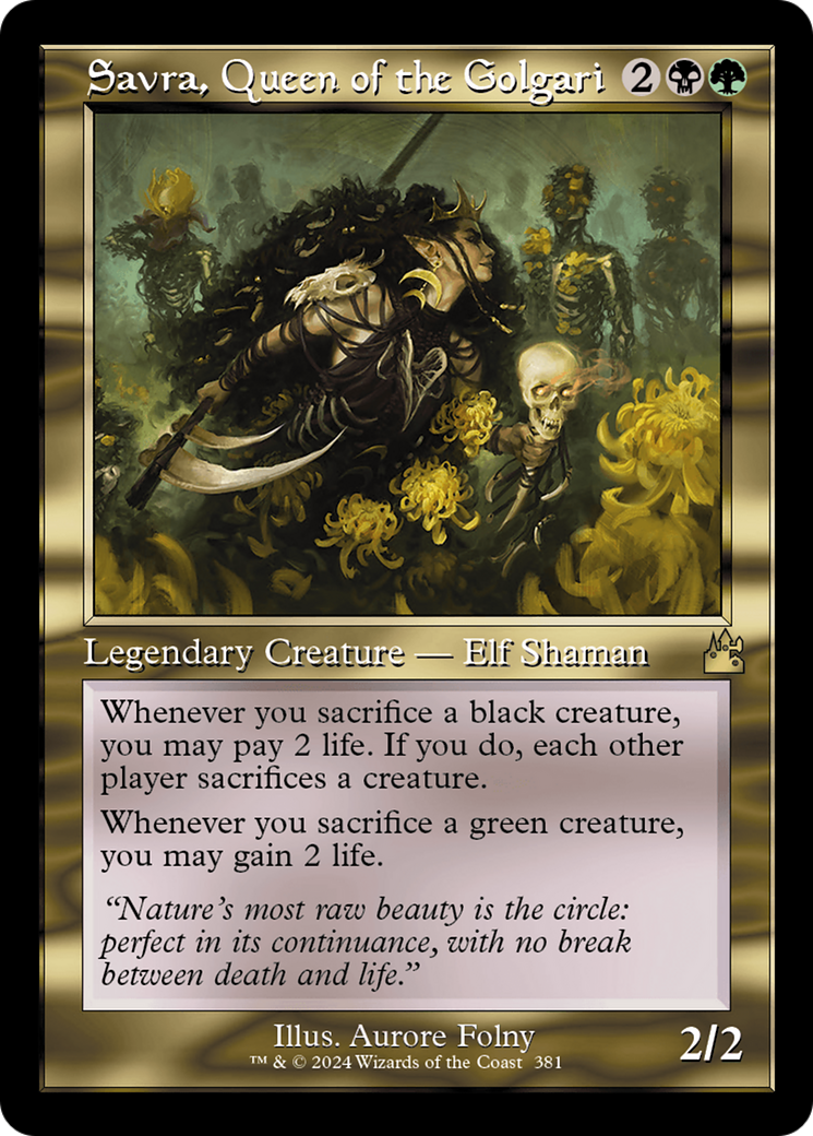 Savra, Queen of the Golgari (RVR-381) [Ravnica Remastered] MTG Single Wizards of the Coast