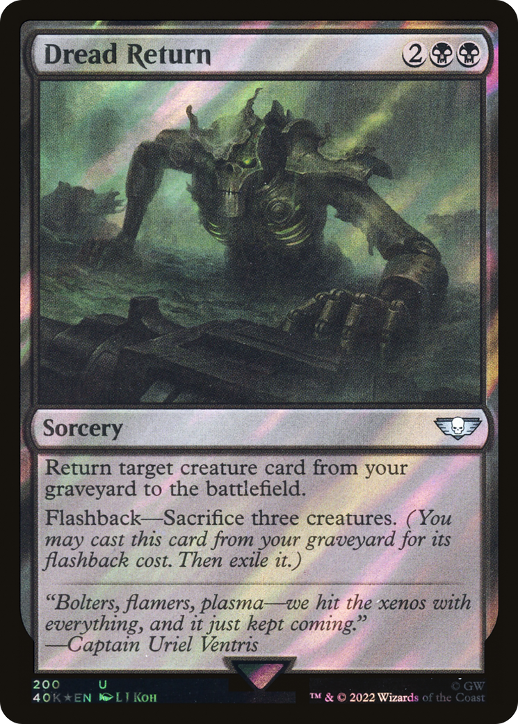Dread Return (40K-200★) [Warhammer 40,000 Commander] Foil MTG Single Wizards of the Coast