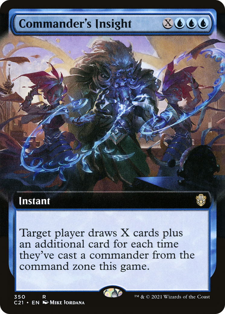 Commander's Insight (C21-350) [Commander 2021] (Extended Art) MTG Single Wizards of the Coast