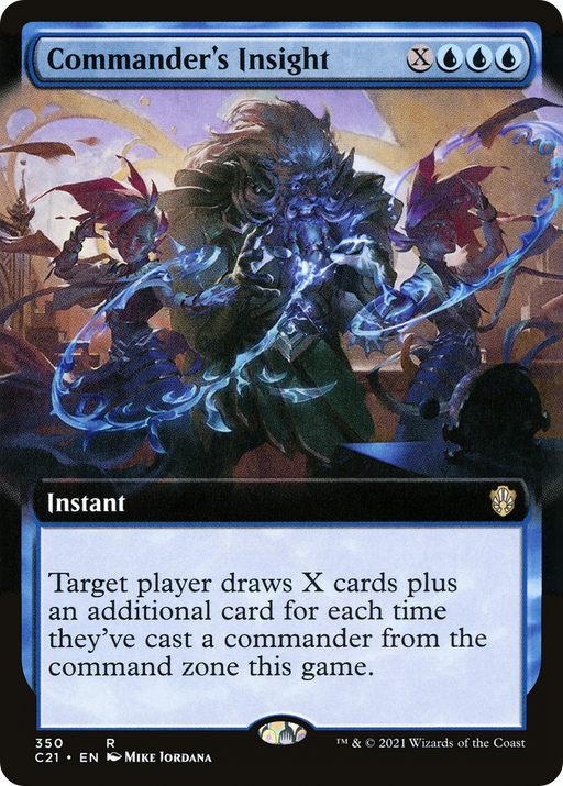 Commander's Insight (C21-350) [Commander 2021] (Extended Art) MTG Single Wizards of the Coast