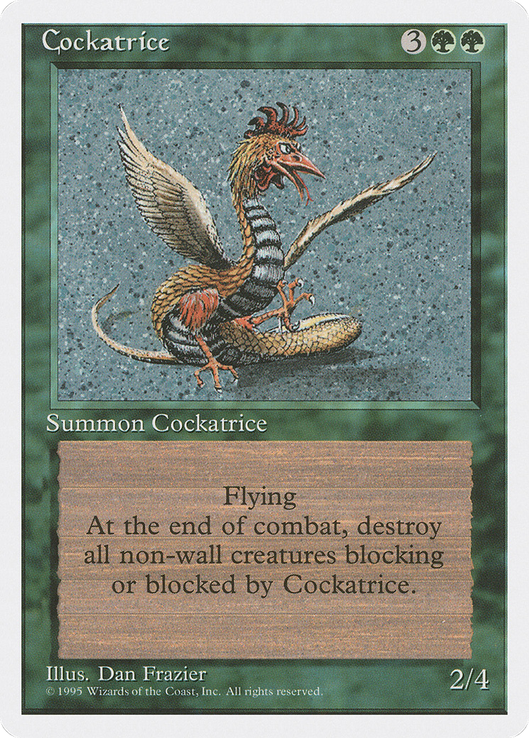 Cockatrice (4ED-237) [Fourth Edition] MTG Single Wizards of the Coast