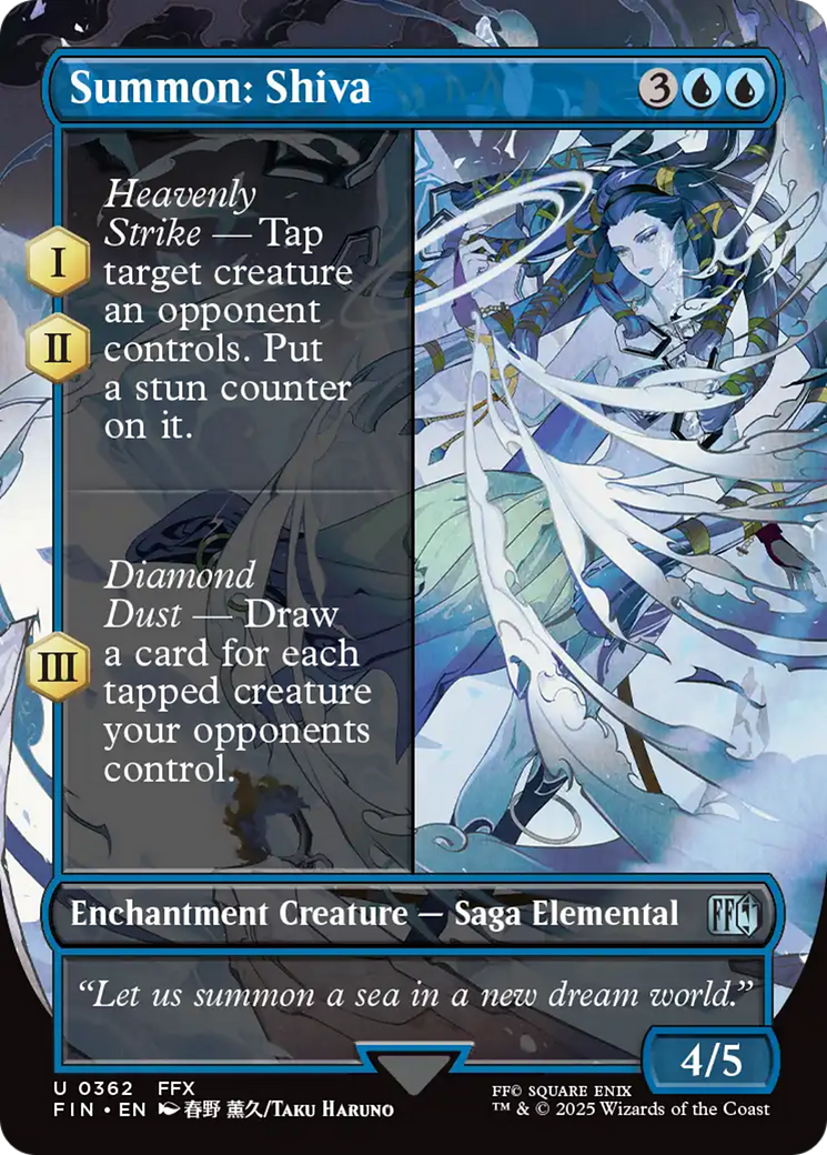 Summon: Shiva (FIN-362) [FINAL FANTASY] (Borderless) MTG Single Wizards of the Coast