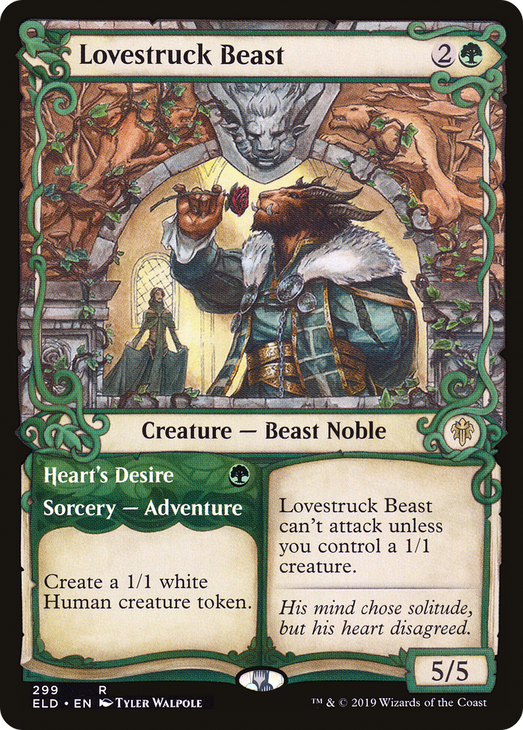 Lovestruck Beast // Heart's Desire (ELD-299) [Throne of Eldraine] (Showcase) MTG Single Wizards of the Coast