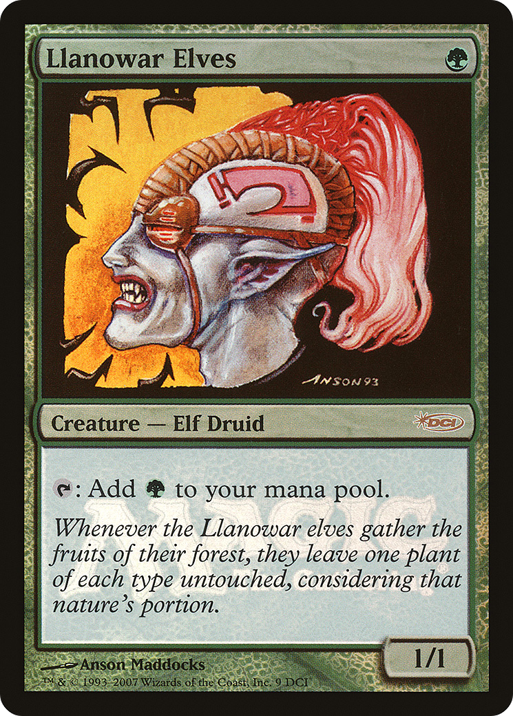 Llanowar Elves (WPN-009) [Misc] DCI Promos Foil MTG Single Wizards of the Coast