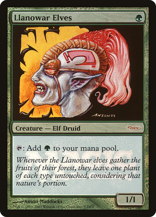 Llanowar Elves (WPN-009) [Misc] DCI Promos Foil MTG Single Wizards of the Coast