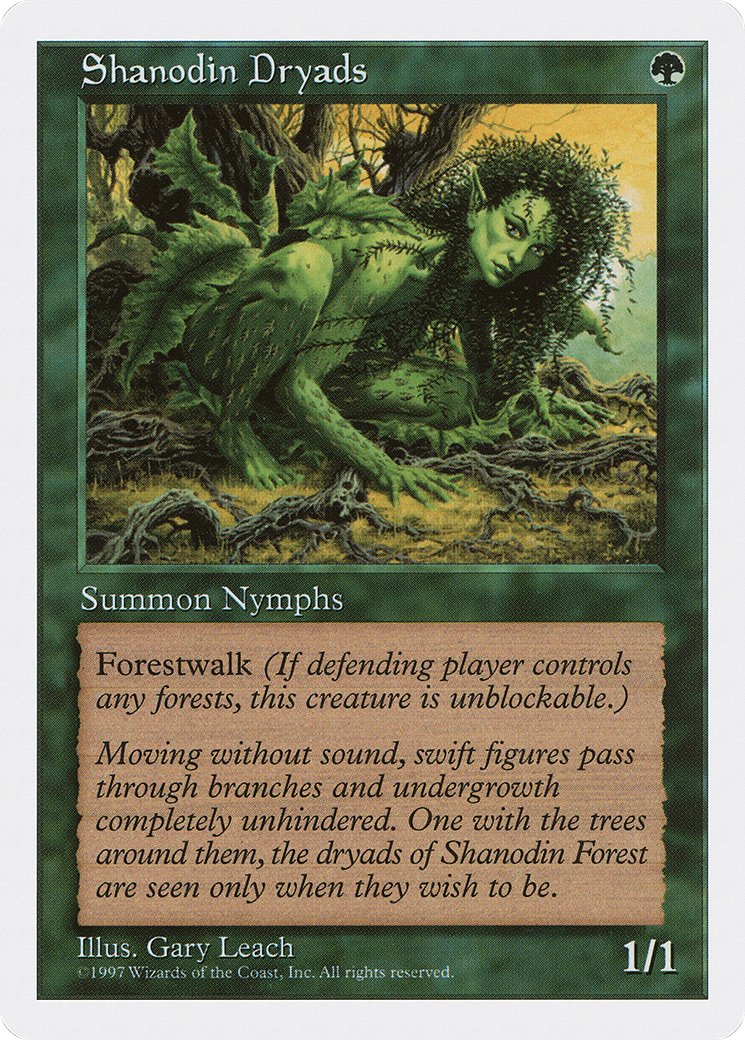 Shanodin Dryads (5ED-325) [Fifth Edition] MTG Single Wizards of the Coast