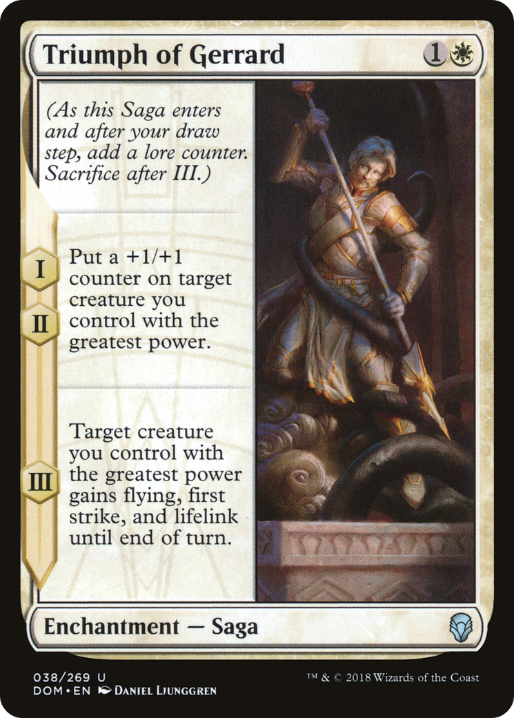 Triumph of Gerrard (DOM-038) [Dominaria] MTG Single Wizards of the Coast