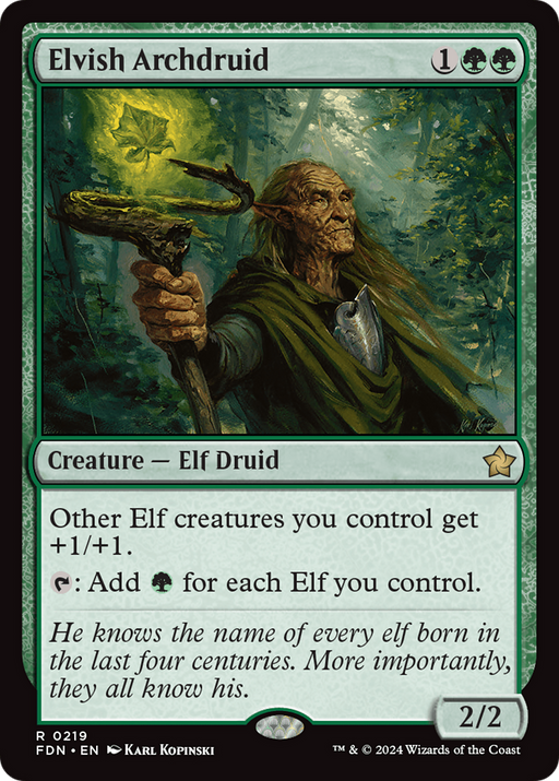 Elvish Archdruid (FDN-219) [Foundations] MTG Single Wizards of the Coast