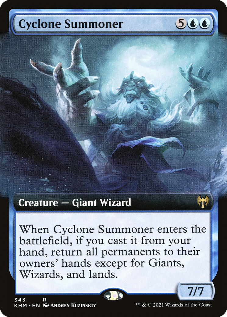 Cyclone Summoner (KHM-343) [Kaldheim] (Extended Art) Foil MTG Single Wizards of the Coast