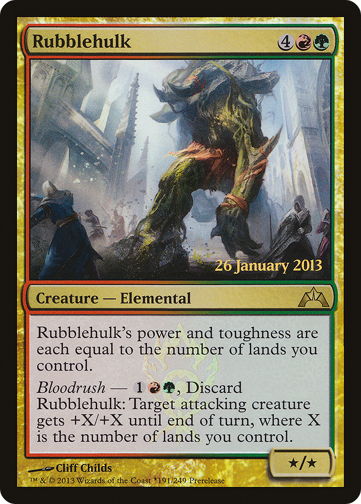Rubblehulk (PRE-191★) [Gatecrash Promos] Foil MTG Single Wizards of the Coast
