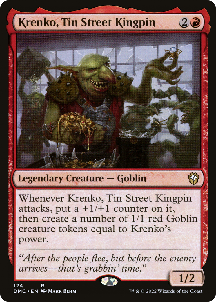 Krenko, Tin Street Kingpin (DMC-124) [Dominaria United Commander] MTG Single Wizards of the Coast