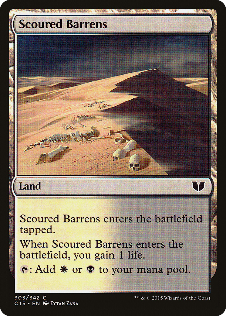 Scoured Barrens (C15-303) [Commander 2015] MTG Single Wizards of the Coast
