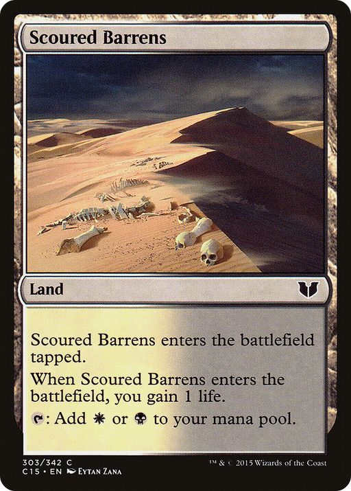Scoured Barrens (C15-303) [Commander 2015] MTG Single Wizards of the Coast