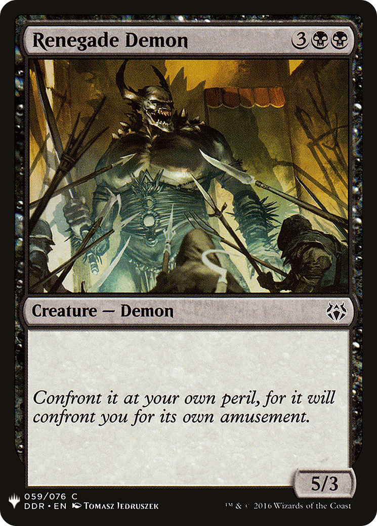 Renegade Demon (LIST-DDR-59) [Mystery Booster] The List MTG Single Wizards of the Coast