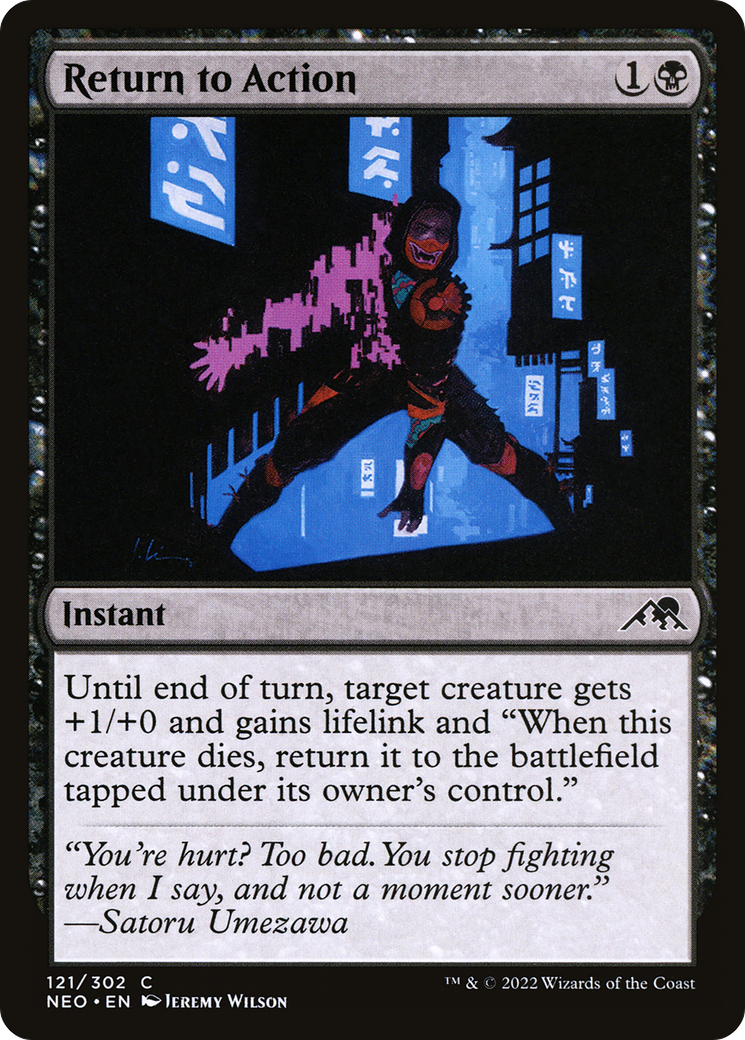 Return to Action (NEO-121) [Kamigawa: Neon Dynasty] MTG Single Wizards of the Coast