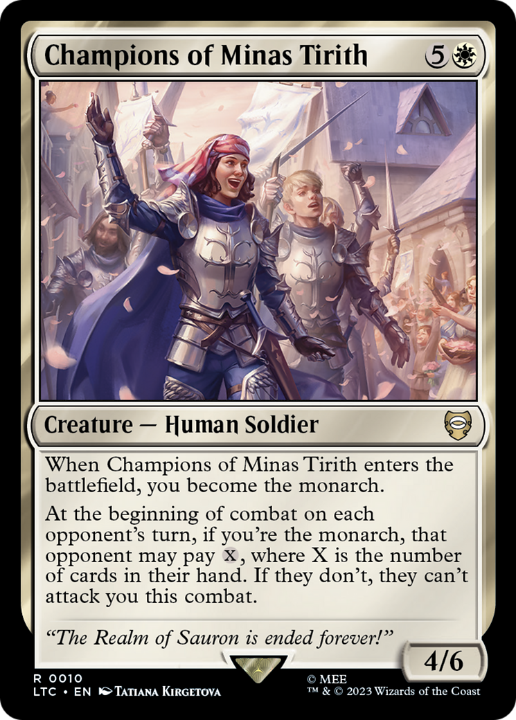 Champions of Minas Tirith (LTC-010) [Tales of Middle-earth Commander] MTG Single Wizards of the Coast