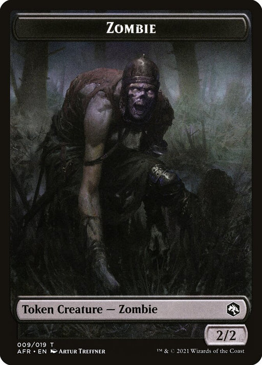 Zombie // Dog Illusion Double-Sided Token [Dungeons & Dragons: Adventures in the Forgotten Realms Tokens] MTG Single Magic: The Gathering   
