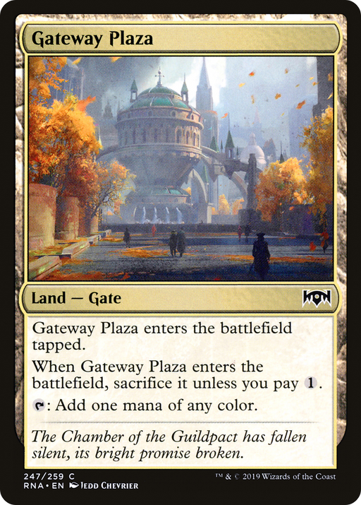 Gateway Plaza (RNA-247) [Ravnica Allegiance] Foil MTG Single Wizards of the Coast