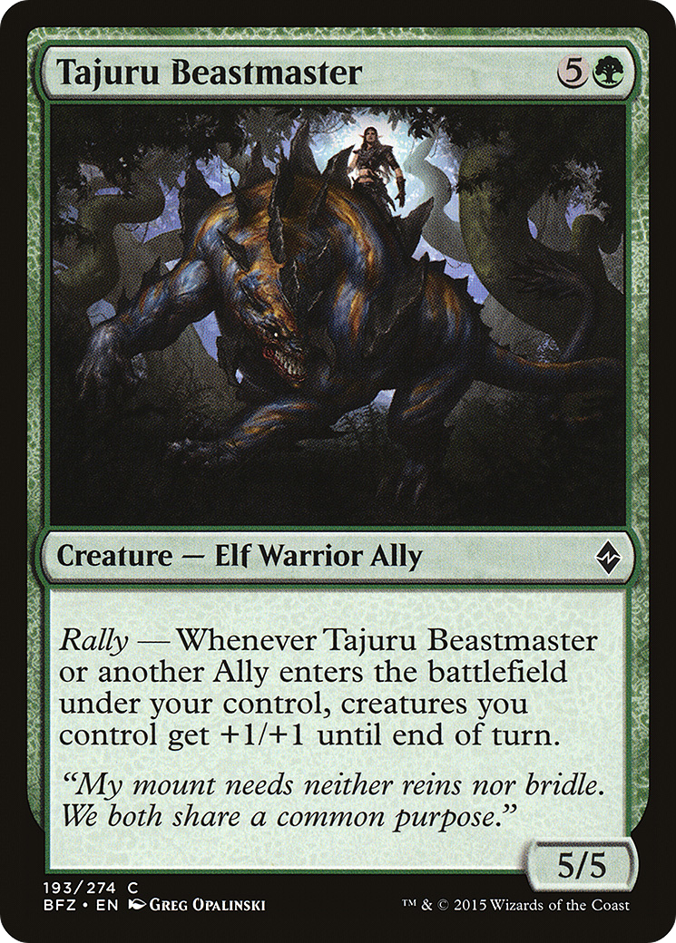Tajuru Beastmaster (BFZ-193) [Battle for Zendikar] MTG Single Wizards of the Coast