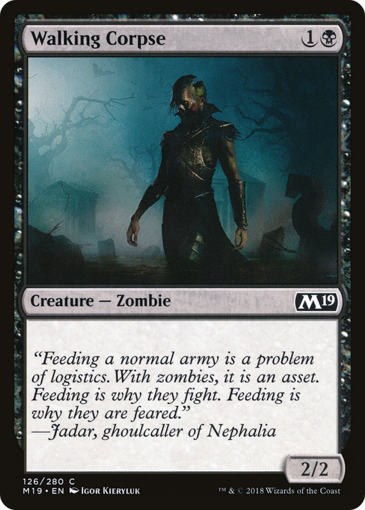 Walking Corpse (M19-126) [Core Set 2019] MTG Single Wizards of the Coast