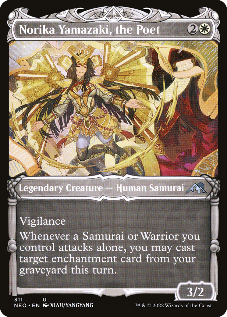 Norika Yamazaki, the Poet (NEO-311) [Kamigawa: Neon Dynasty] (Showcase) MTG Single Wizards of the Coast