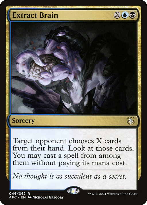 Extract Brain (AFC-046) [Forgotten Realms Commander] MTG Single Wizards of the Coast