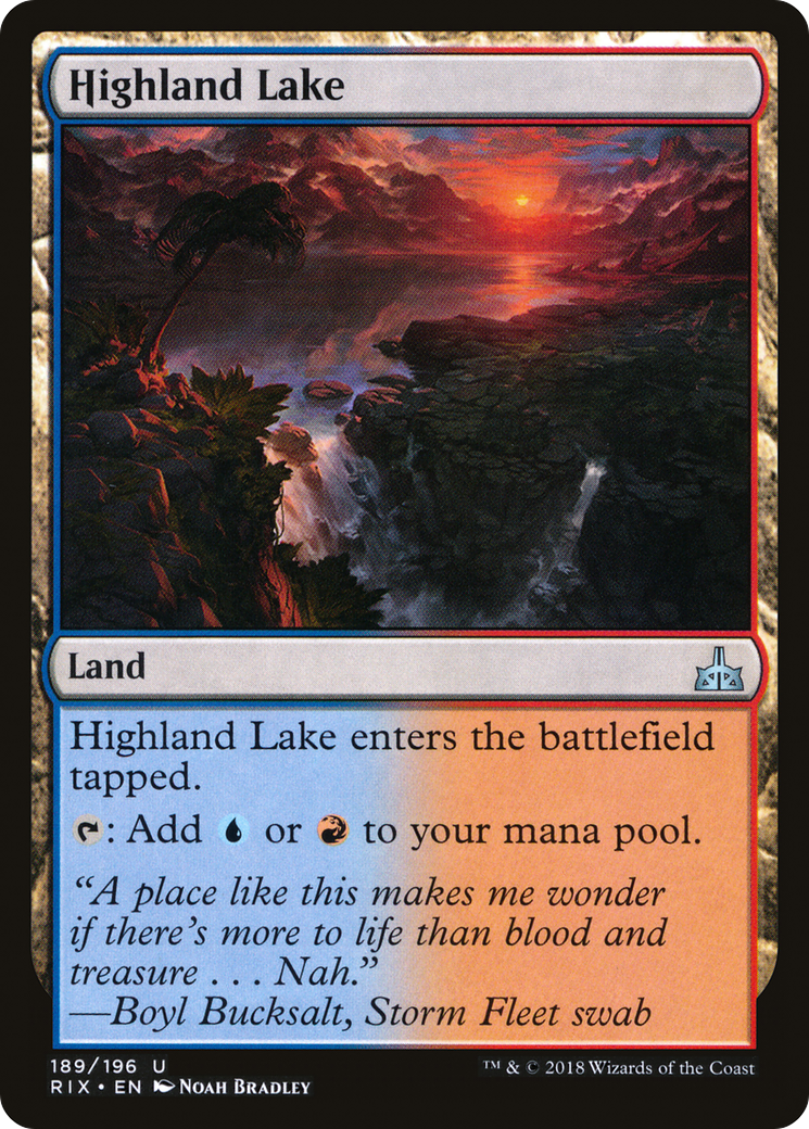 Highland Lake (RIX-189) [Rivals of Ixalan] Foil MTG Single Wizards of the Coast