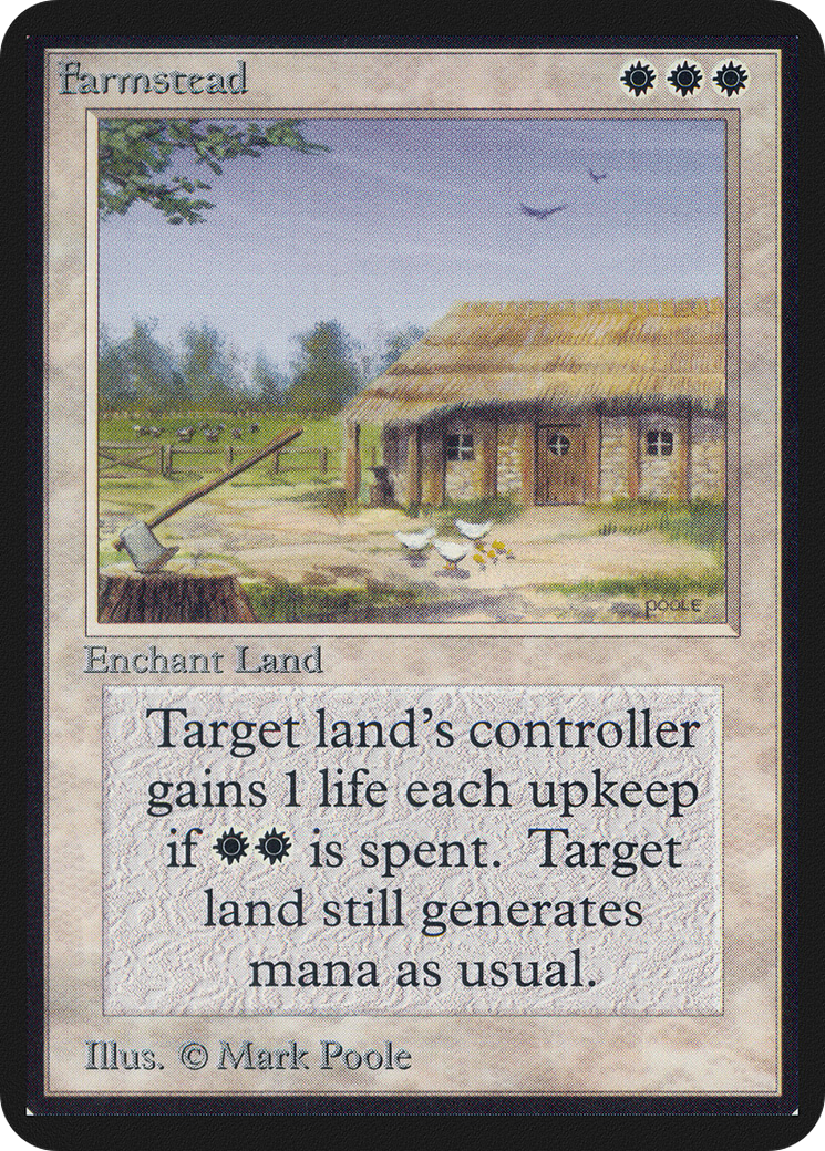 Farmstead (LEA-) [Oldschool] Limited Edition Alpha MTG Single Wizards of the Coast