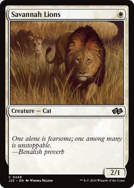 Savannah Lions (J25-249) [Foundations Jumpstart] MTG Single Wizards of the Coast