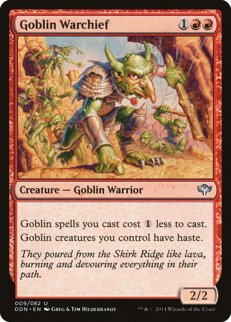 Goblin Warchief (DDN-009) [Misc] Duel Decks: Speed vs. Cunning MTG Single Wizards of the Coast