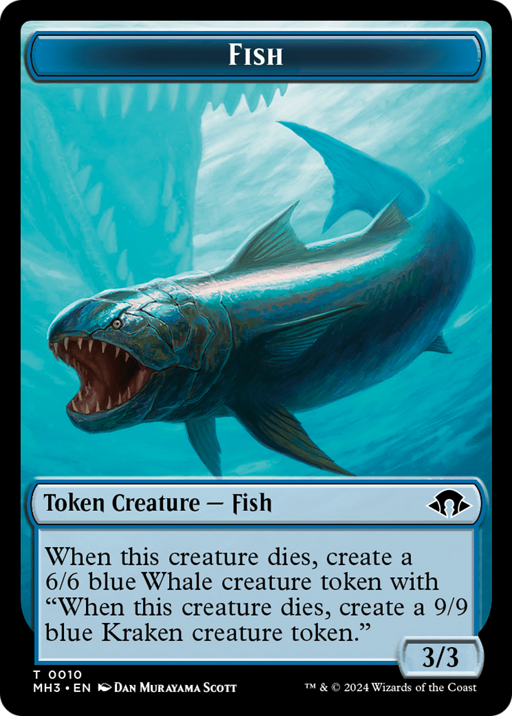 Eldrazi Spawn // Fish Double-Sided Token [Modern Horizons 3 Tokens] MTG Single Magic: The Gathering   