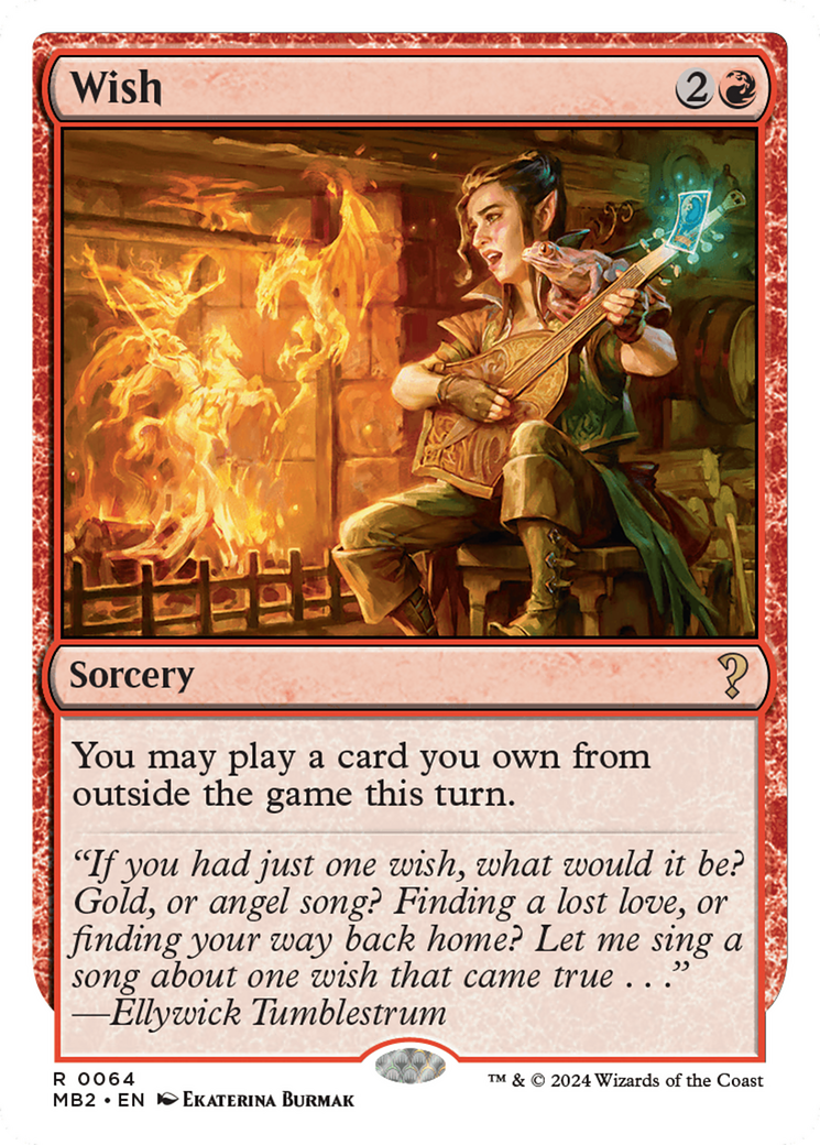 Wish (White Border) (MB2-064) [Mystery Booster] Mystery Booster 2 MTG Single Wizards of the Coast
