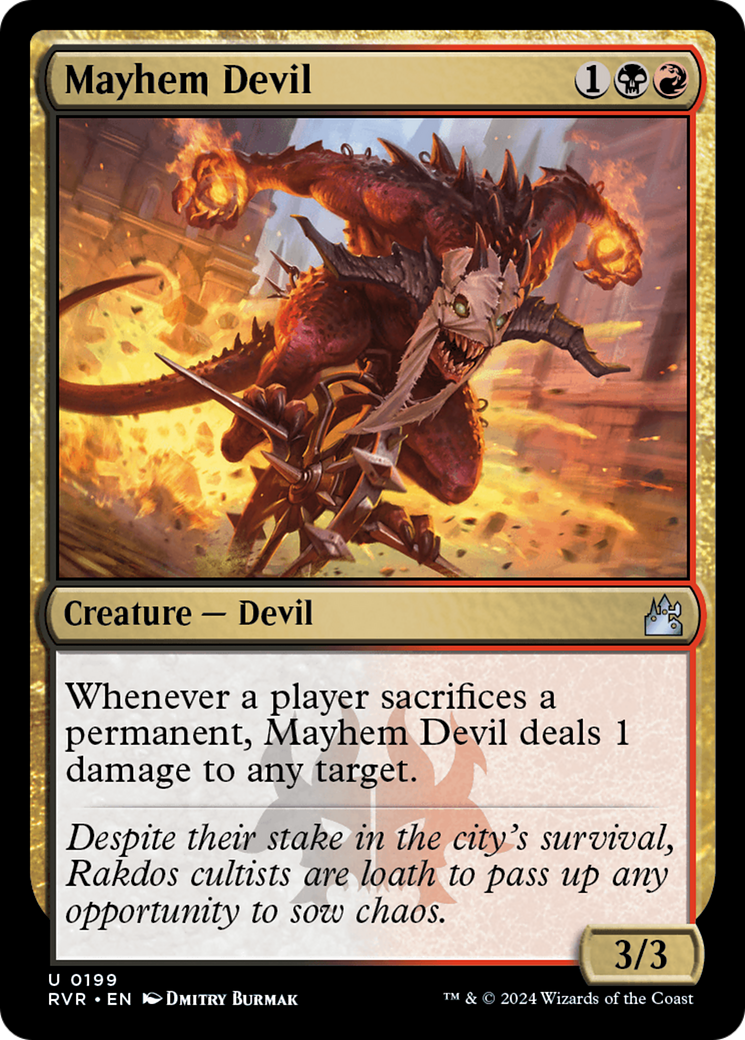 Mayhem Devil (RVR-199) [Ravnica Remastered] MTG Single Wizards of the Coast