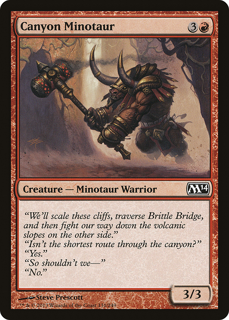 Canyon Minotaur (M14-131) [Magic 2014] MTG Single Wizards of the Coast