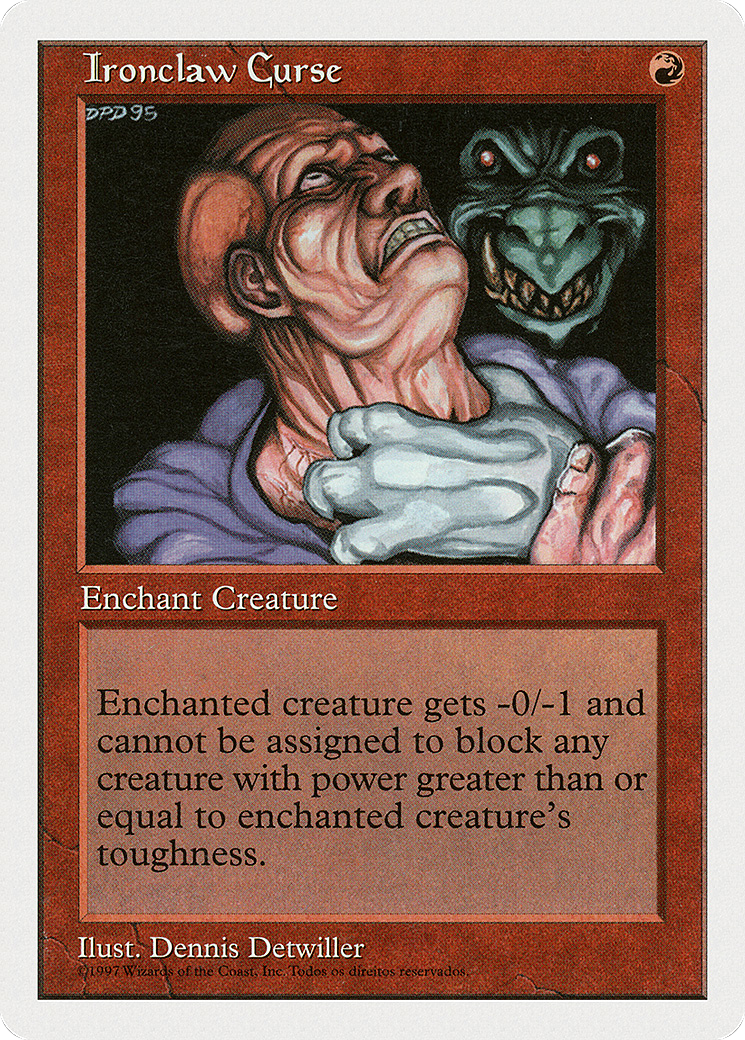 Ironclaw Curse (5ED-244†) [Fifth Edition] MTG Single Wizards of the Coast