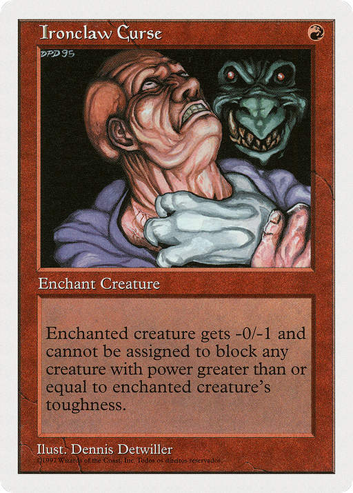 Ironclaw Curse (5ED-244†) [Fifth Edition] MTG Single Wizards of the Coast
