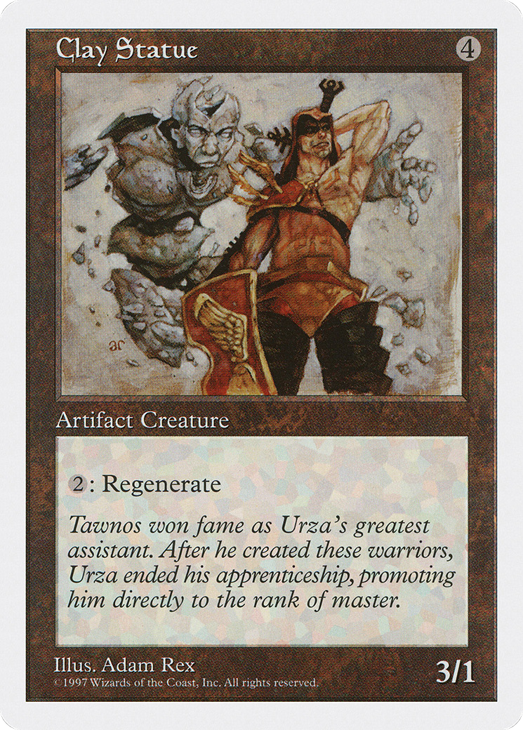 Clay Statue (5ED-355) [Fifth Edition] MTG Single Magic: The Gathering