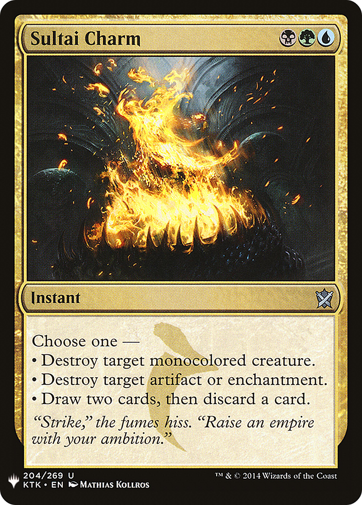 Sultai Charm (LIST-KTK-204) [Mystery Booster] The List MTG Single Wizards of the Coast