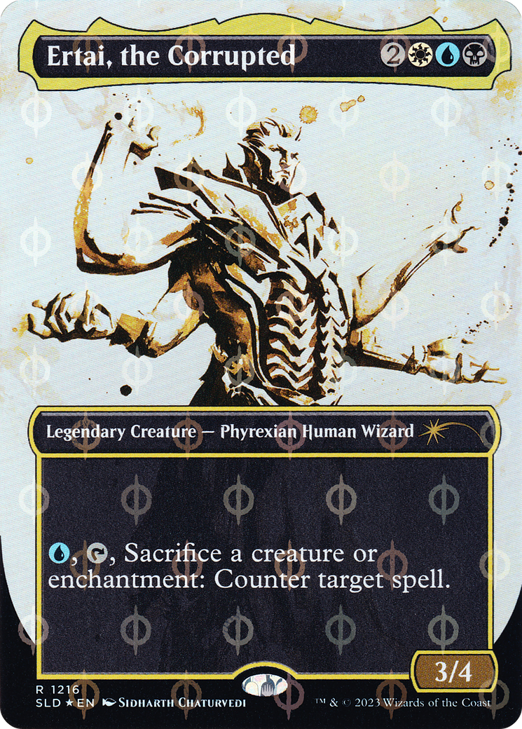 Ertai, the Corrupted (Step-and-Compleat Foil) (SLD-1216) [Secret Lair] Drop (Borderless) Foil MTG Single Wizards of the Coast