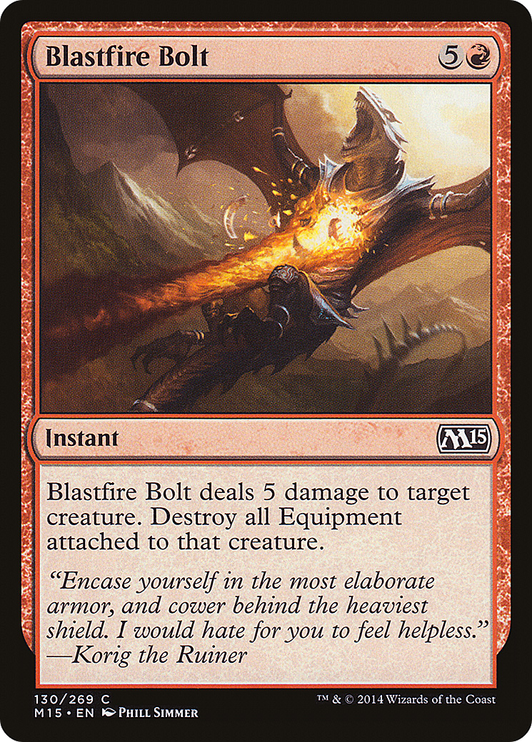 Blastfire Bolt (M15-130) [Magic 2015] MTG Single Wizards of the Coast