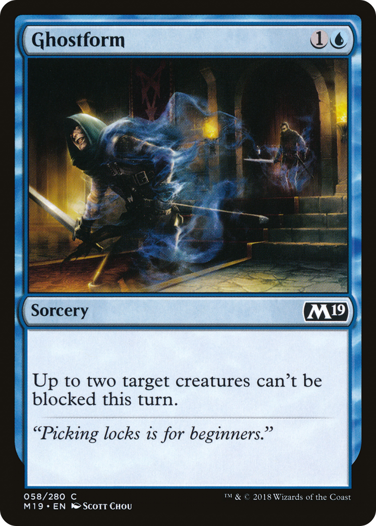 Ghostform (M19-058) [Core Set 2019] Foil MTG Single Wizards of the Coast