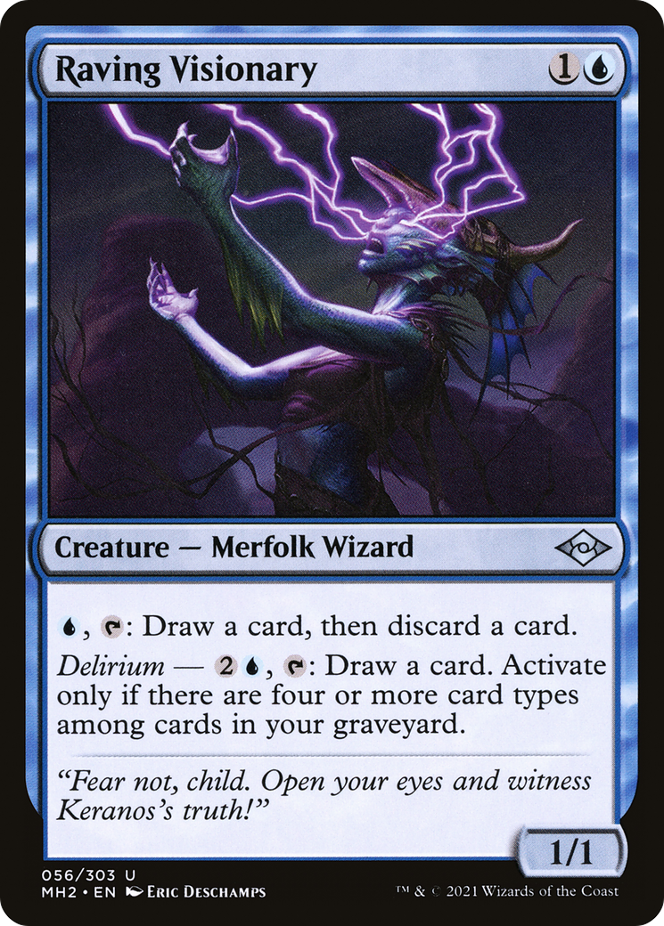Raving Visionary (MH2-056) [Modern Horizons 2] Foil MTG Single Modern Horizons 2