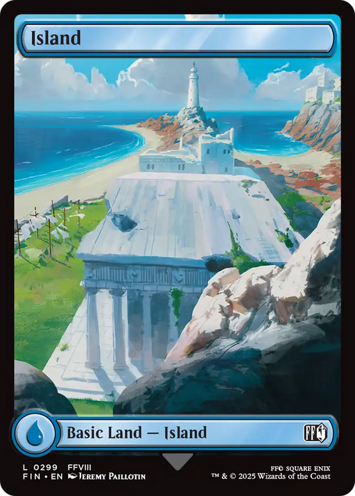 Island (FIN-299) [FINAL FANTASY] Foil MTG Single Wizards of the Coast