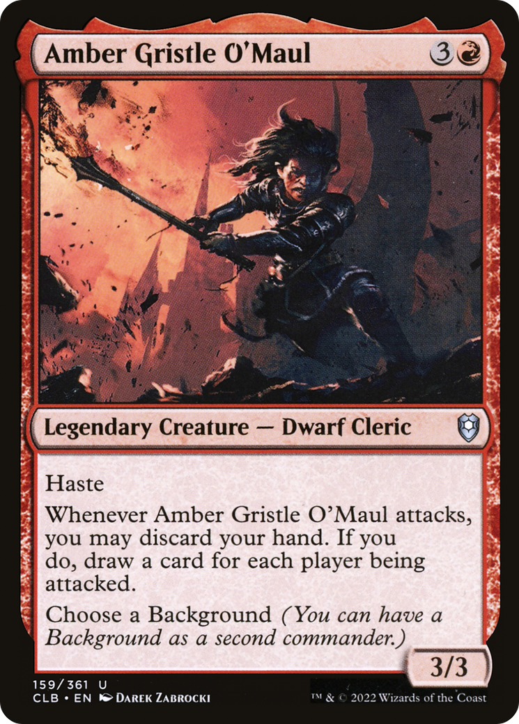 Amber Gristle O'Maul (CLB-159) [Commander Legends: Battle for Baldur's Gate] Foil MTG Single Wizards of the Coast
