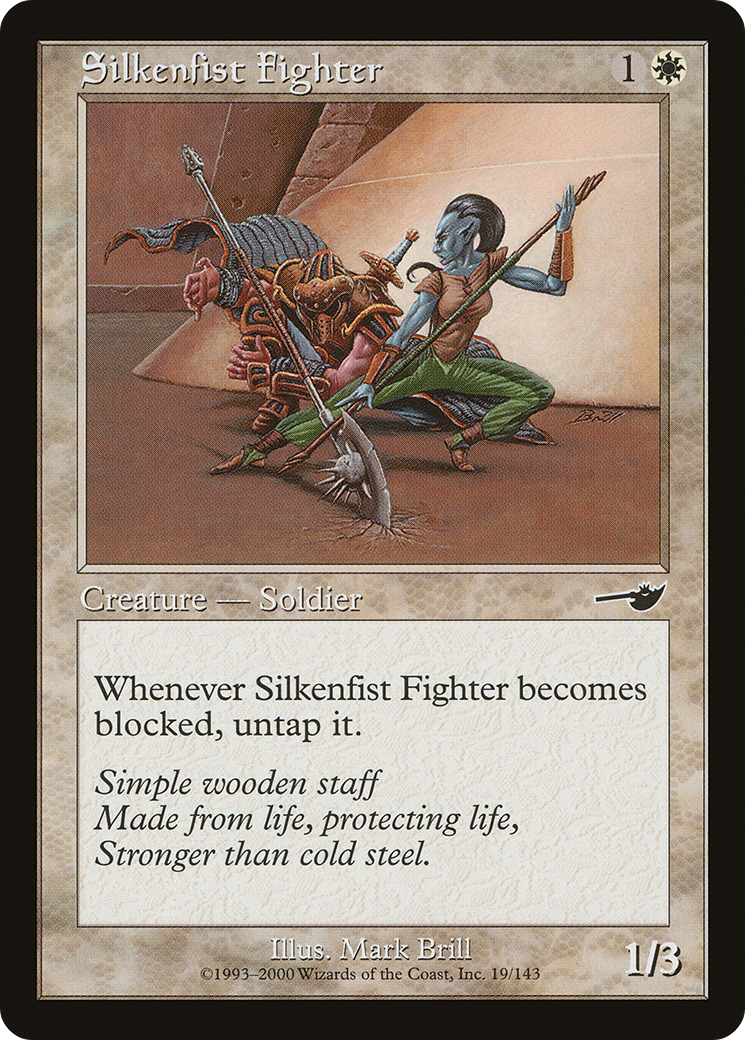 Silkenfist Fighter (NMS-019) [Nemesis] Foil MTG Single Wizards of the Coast