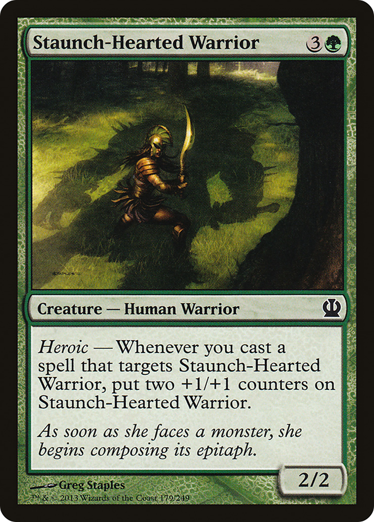 Staunch-Hearted Warrior [Theros] MTG Single Magic: The Gathering   