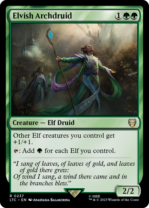 Elvish Archdruid (LTC-237) [Tales of Middle-earth Commander] MTG Single Wizards of the Coast